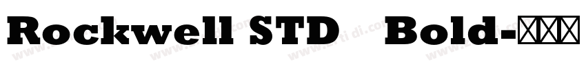 Rockwell STD   Bold字体转换